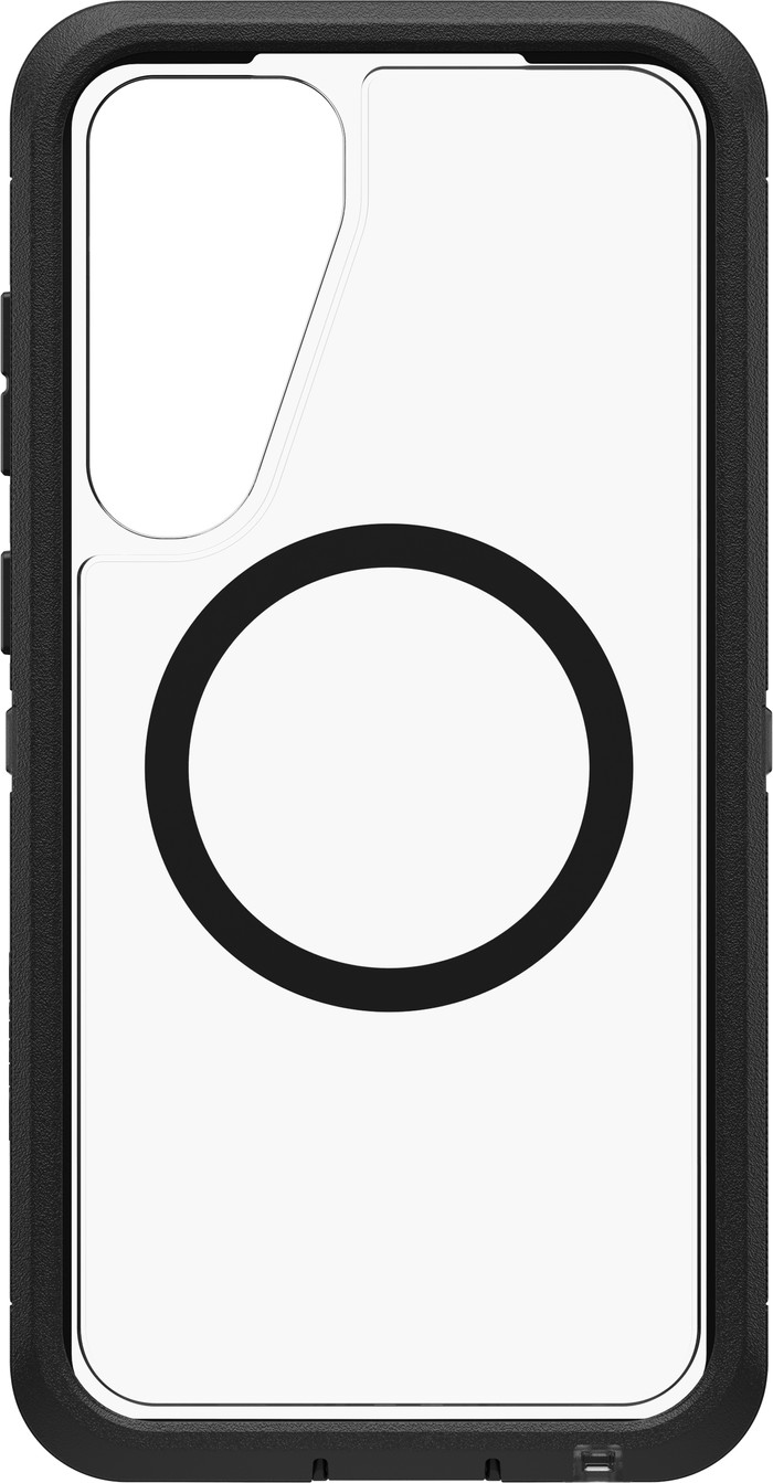 OtterBox Defender Samsung Galaxy S25 Plus Back Cover with Magnet Transparent Black Belt Main Image