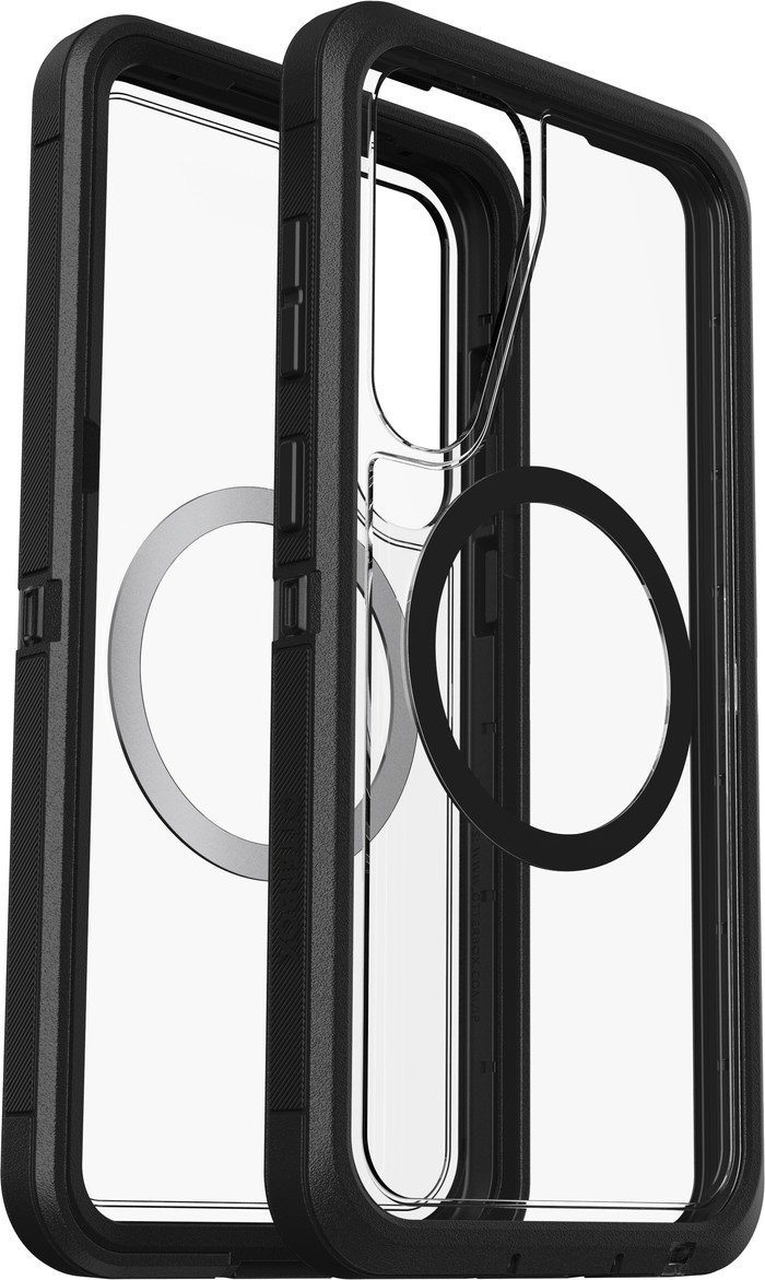 OtterBox Defender Samsung Galaxy S25 Plus Back Cover with Magnet Transparent Black Belt visual supplier