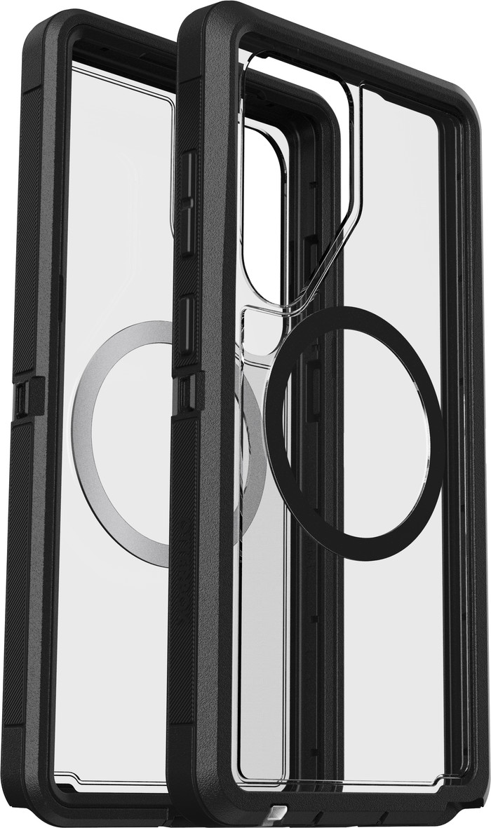 OtterBox Defender Samsung Galaxy S25 Ultra Backcover mit Magnet Transparent mit schwarzem Rand visueller lieferant