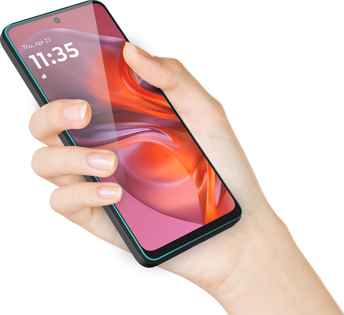 Just In Case Tempered Glass Motorola Moto G15/G15 Power Screen Protector product in use