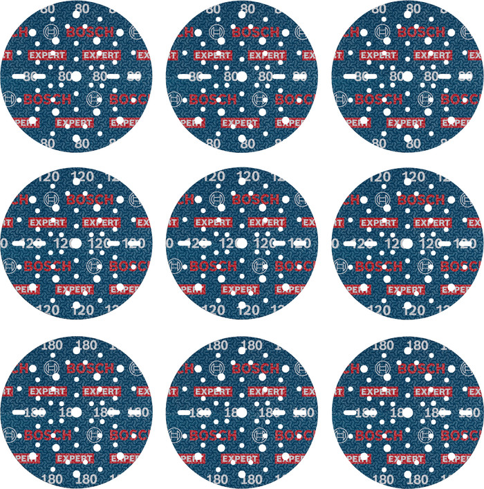 Bosch Professional EXPERT O780 150mm K80, K120, K180 (9x) Main Image