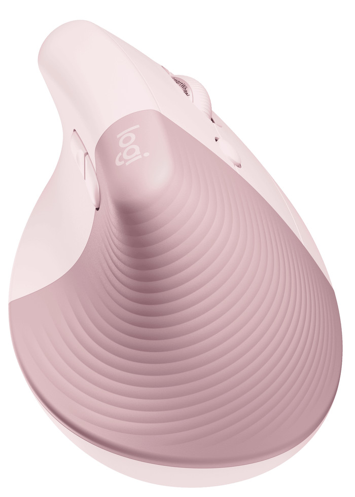 Logitech Lift Vertikale ergonomische Maus Rosa rückseite