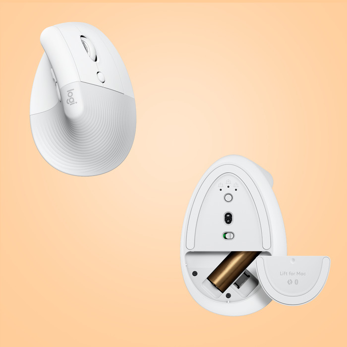 Logitech Lift für Mac Vertikale Ergonomische Maus Weiß visueller lieferant