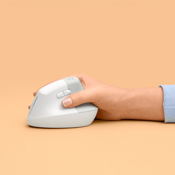 Logitech Lift für Mac Vertikale Ergonomische Maus Weiß visueller lieferant