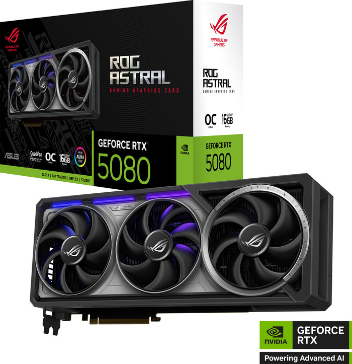 ASUS ROG Astral GeForce RTX 5080 OC 16GB verpackung