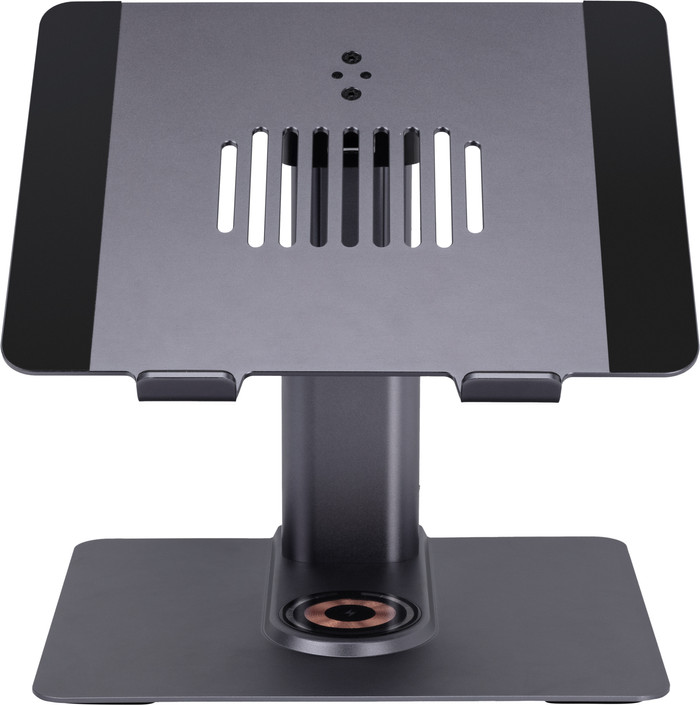 BlueBuilt Adjustable Laptop Stand with Wireless Charger 10-17 inches front