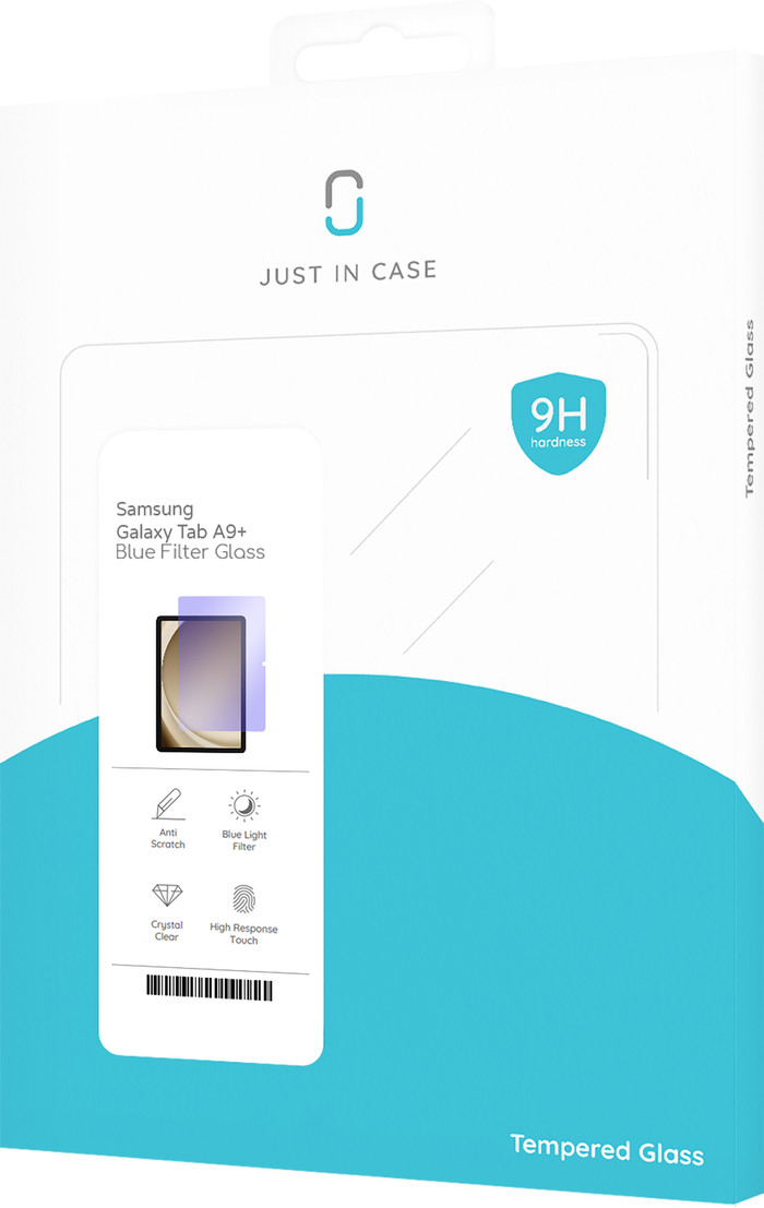 Just in Case Blue Light Filter Samsung Tab A9 Plus Screen Protector Glass packaging