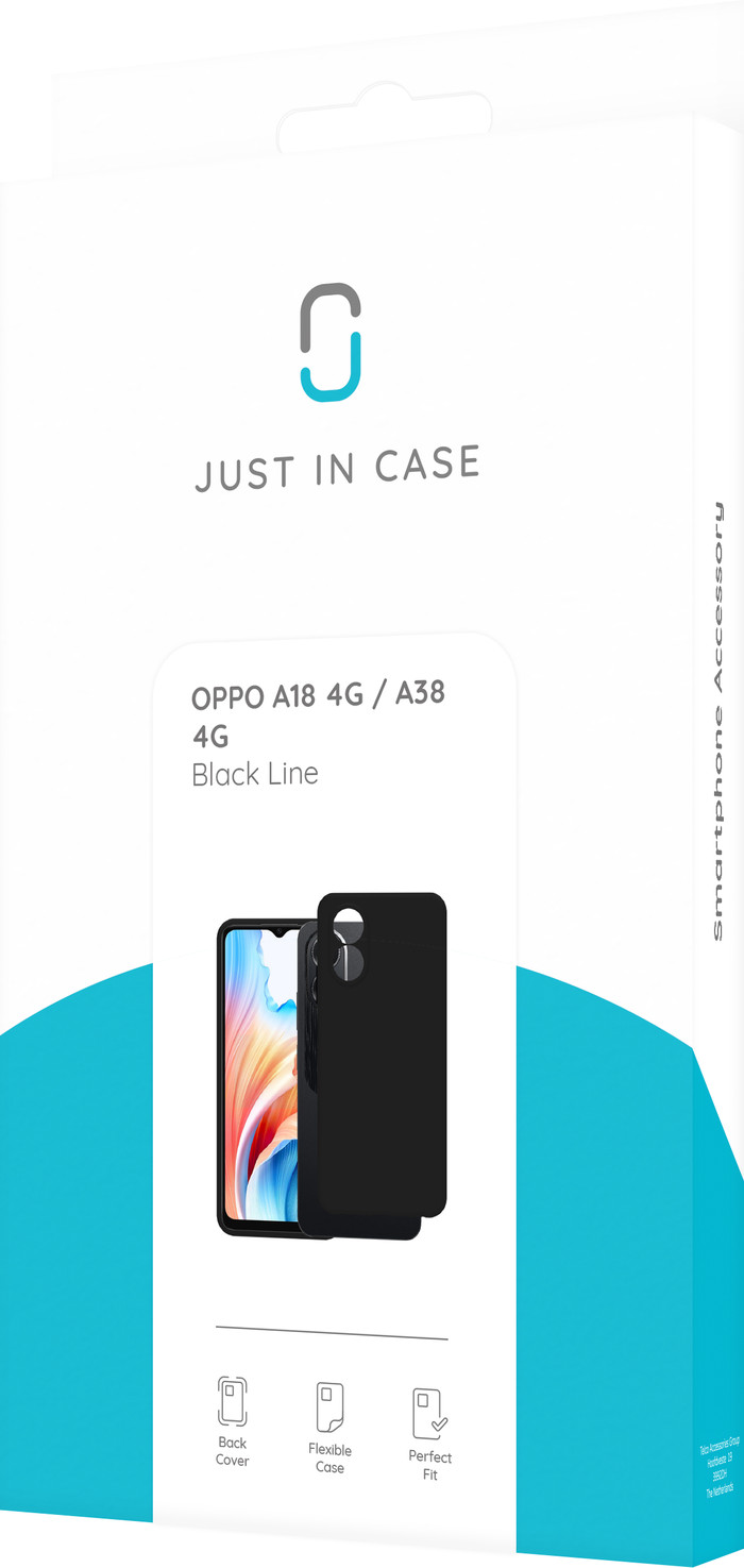 Just in Case Soft Design Oppo A38 4G / A18 4G Backcover Schwarz verpackung