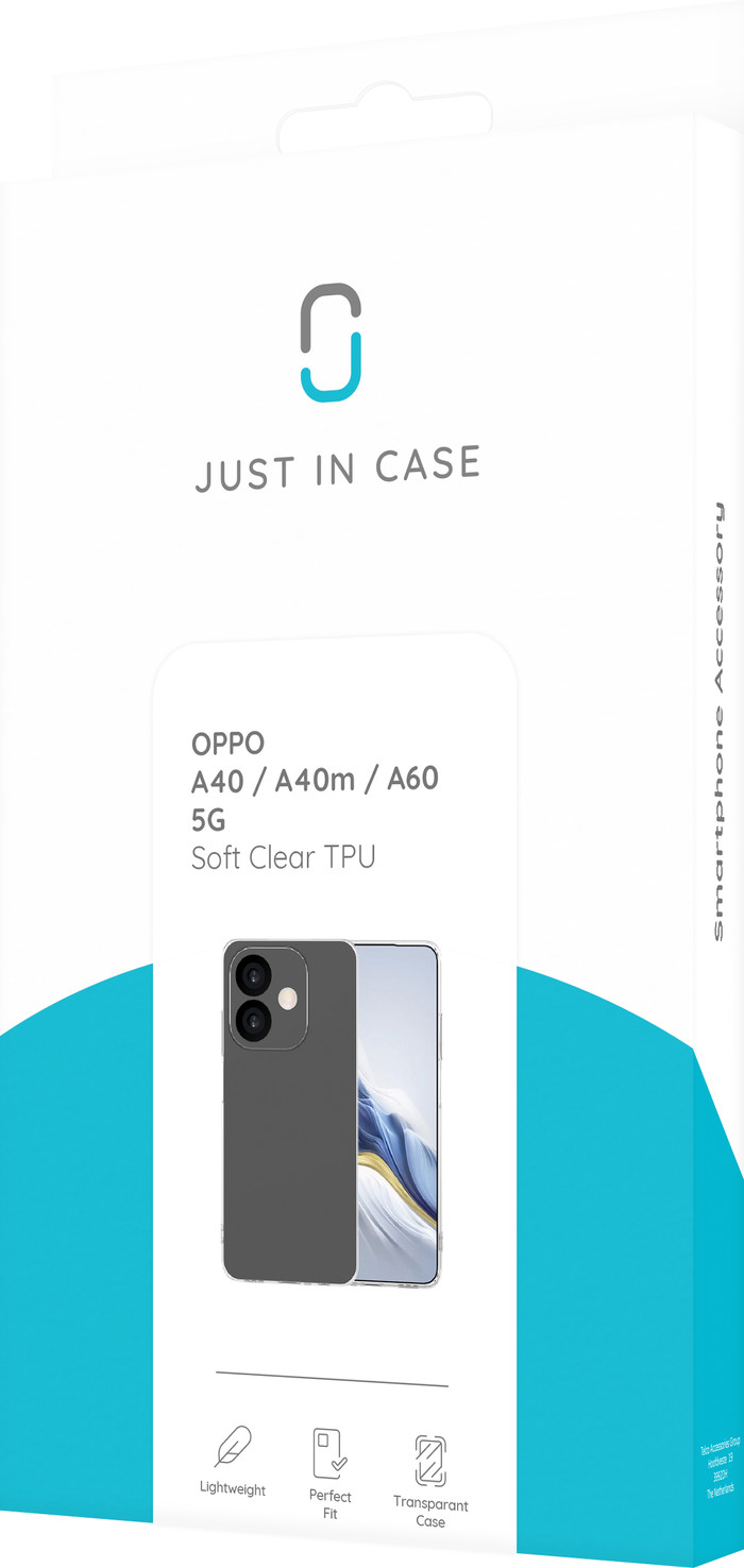 Just in Case Soft Design Oppo A40 / A40m / A60 5G Backcover Transparent verpackung