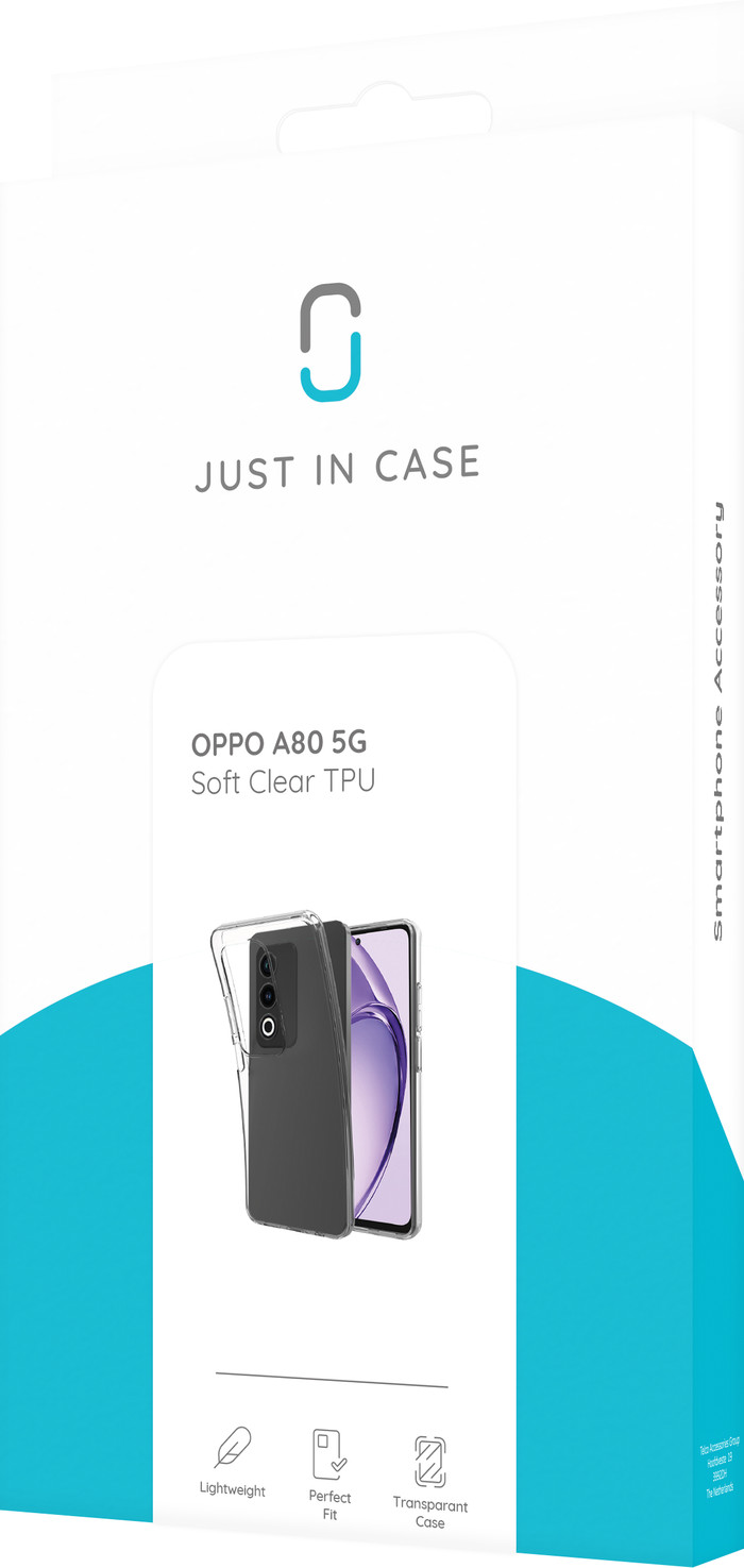 Just in Case Soft Design OPPO A80 5G Back Cover Transparent packaging