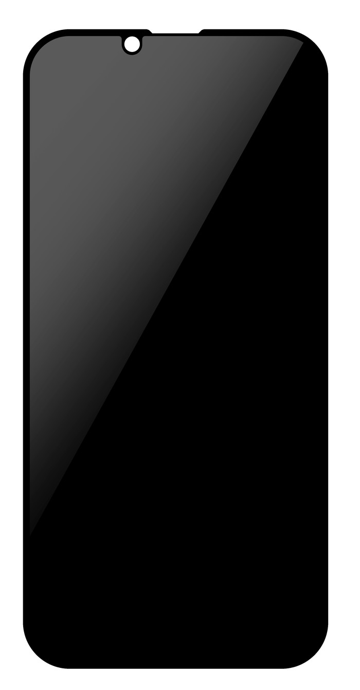 BlueBuilt iPhone 16e Privacy Filter Screen Protector Glass front