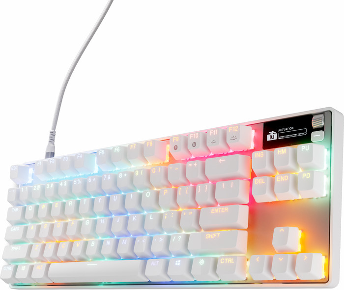 SteelSeries Apex Pro TKL Gen 3 Gaming Keyboard QWERTZ White right side