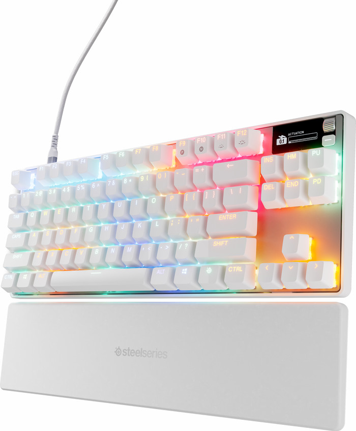SteelSeries Apex Pro TKL Gen 3 Gaming Keyboard QWERTZ White right side
