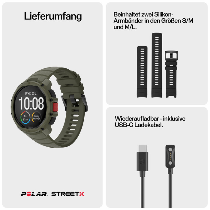 Polar Street X Grün 45 mm visueller lieferant