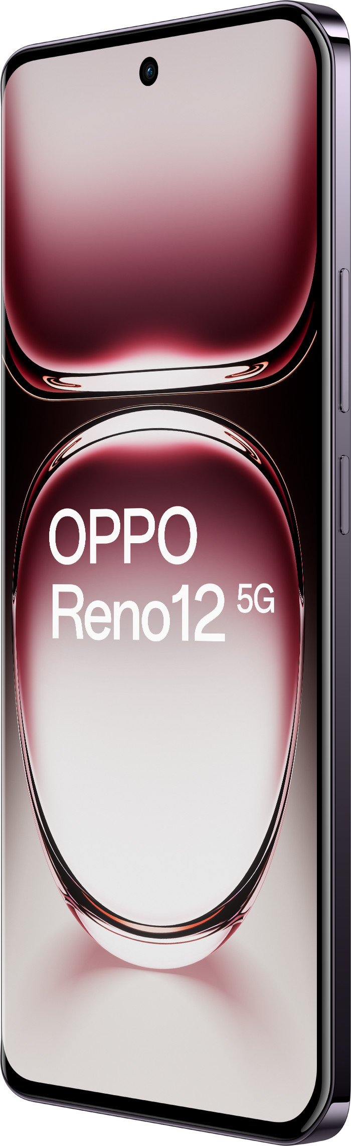 OPPO Reno12 256GB Black 5G + Just in Case Back Cover Black right side