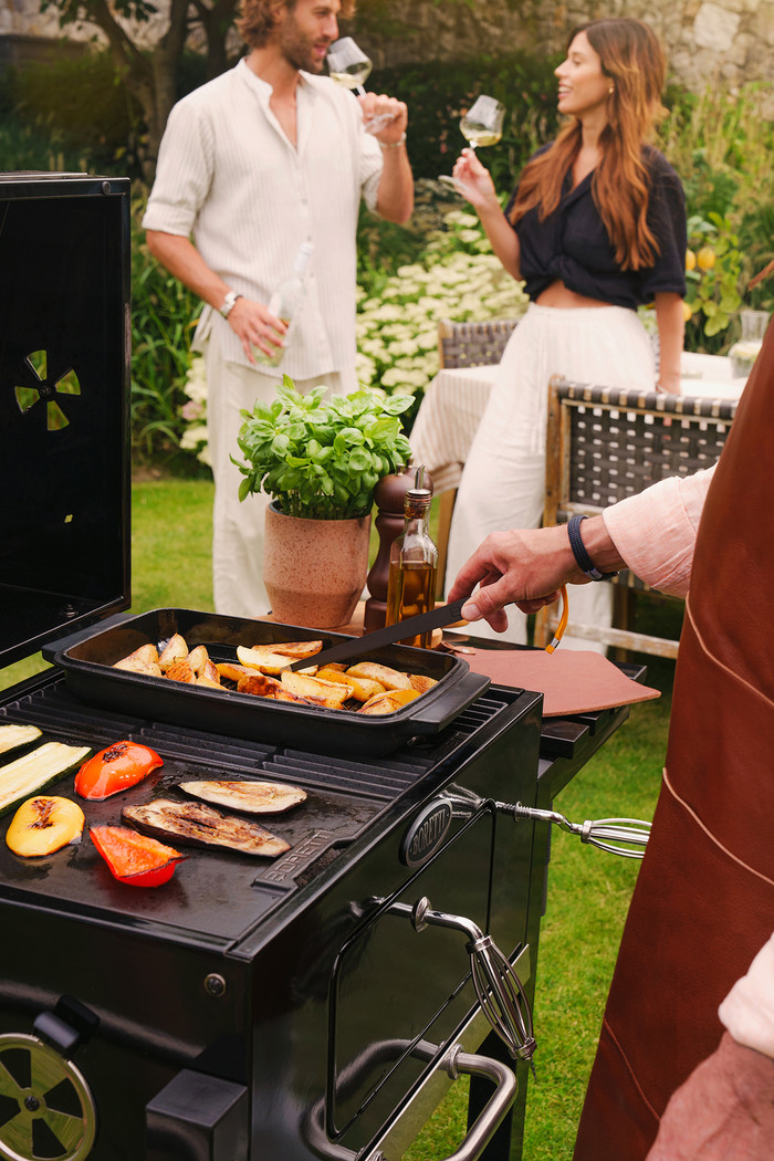 Boretti Griddle Carbone product in use
