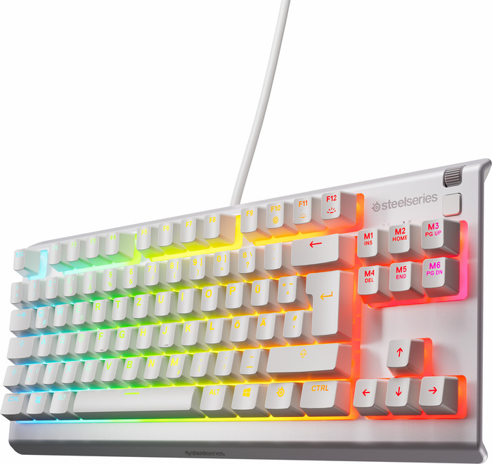 SteelSeries Apex Pro TKL Gaming Keyboard QWERTZ White front