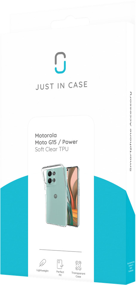 Just in Case Soft Design Motorola Moto G15 / G15 Power Backcover Transparent verpackung
