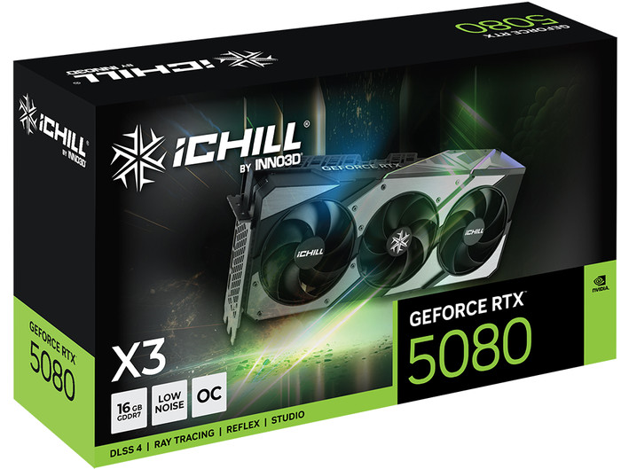 INNO3D GeForce RTX 5080 ICHILL X3 16GB verpackung