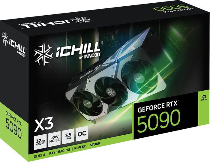 INNO3D GeForce RTX 5090 ICHILL X3 32GB verpackung