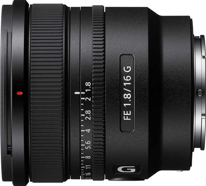 Sony FE 16mm f/1.8 G linke seite