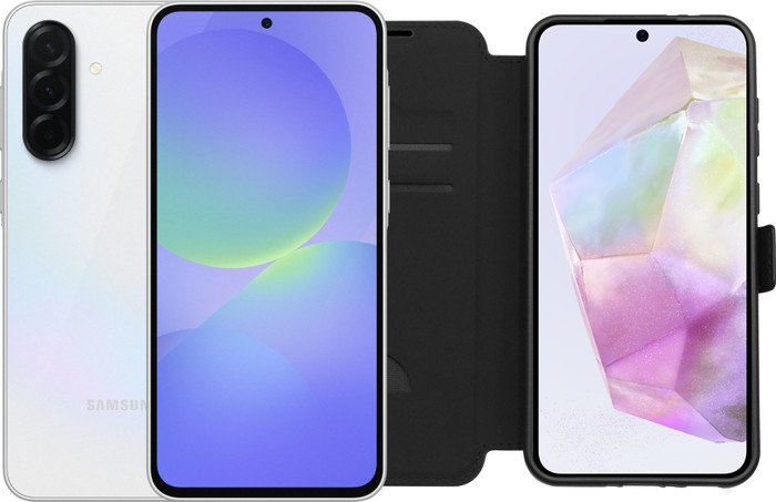 Samsung Galaxy A36 128GB Weiß 5G + BlueBuilt Book Case Schwarz Main Image