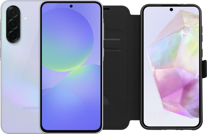 Samsung Galaxy A36 256GB Lila 5G + BlueBuilt Book Case Schwarz Main Image