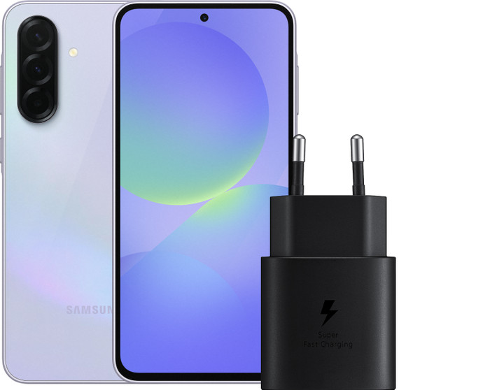 Samsung Galaxy A36 128GB Lila 5G + Samsung Ladegerät 25 Watt Schwarz Main Image