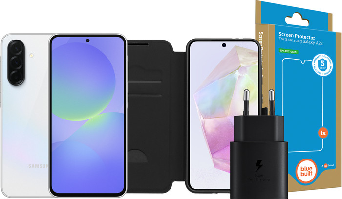 Samsung Galaxy A36 256GB White 5G + Complete Accessory Pack Main Image