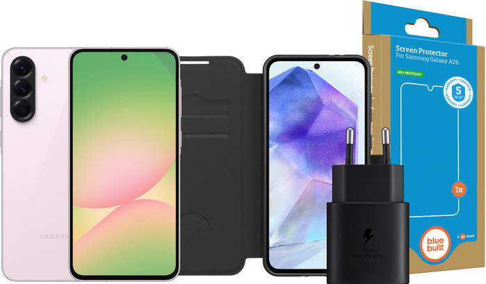 Samsung Galaxy A56 256GB Pink 5G + Complete Accessory Pack Main Image