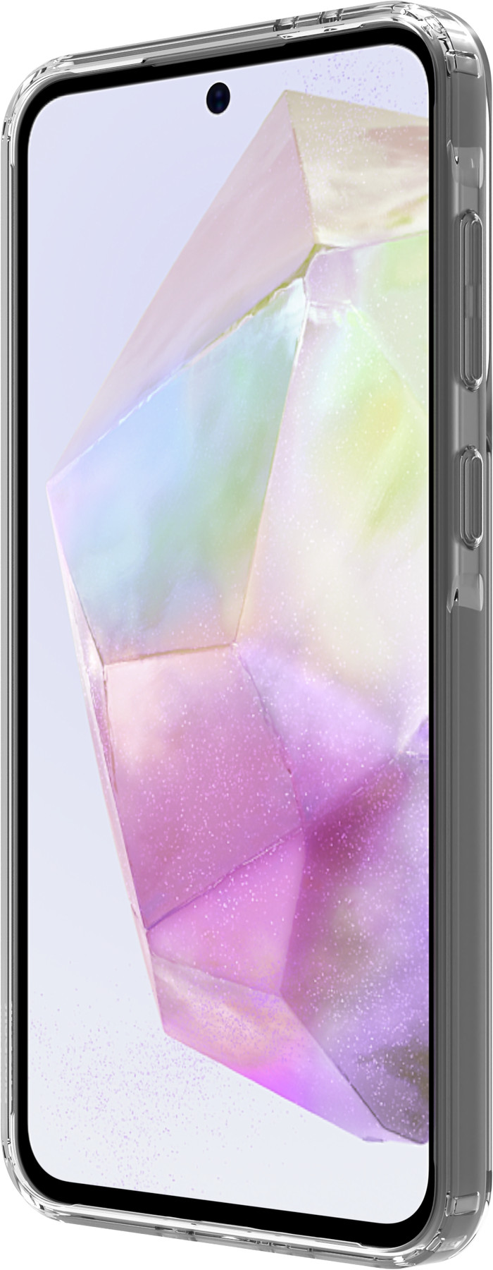 BlueBuilt Protective Backcover Samsung Galaxy A36 Transparent + Panzerglas linke seite