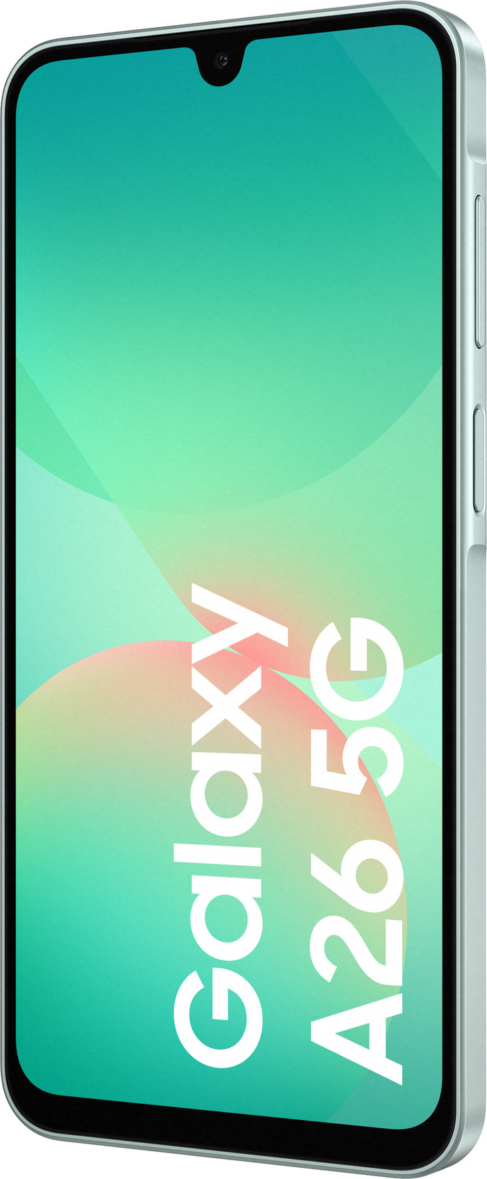 Samsung Galaxy A26 128GB Grün 5G + Samsung Ladegerät 25 Watt Schwarz vorne