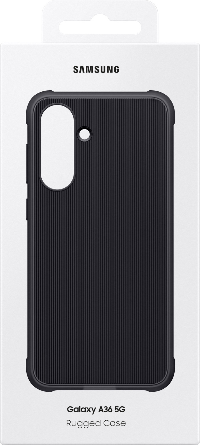 Samsung Galaxy A36 Rugged Back Cover Black packaging