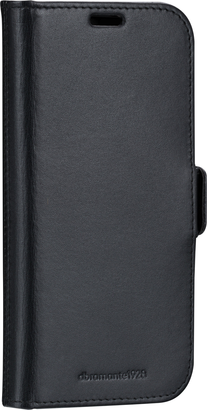 Dbramante1928 Copenhagen Slim iPhone 16e Book Case Leather Black right side