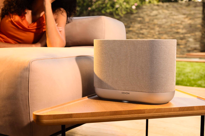 Denon Home 400 Silver product in use