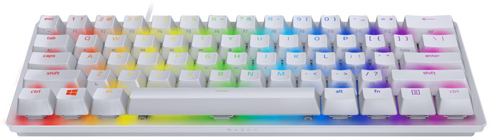 Razer Huntsman Mini Gaming-Tastatur Mercury QWERTZ (Optisch Red) vorne