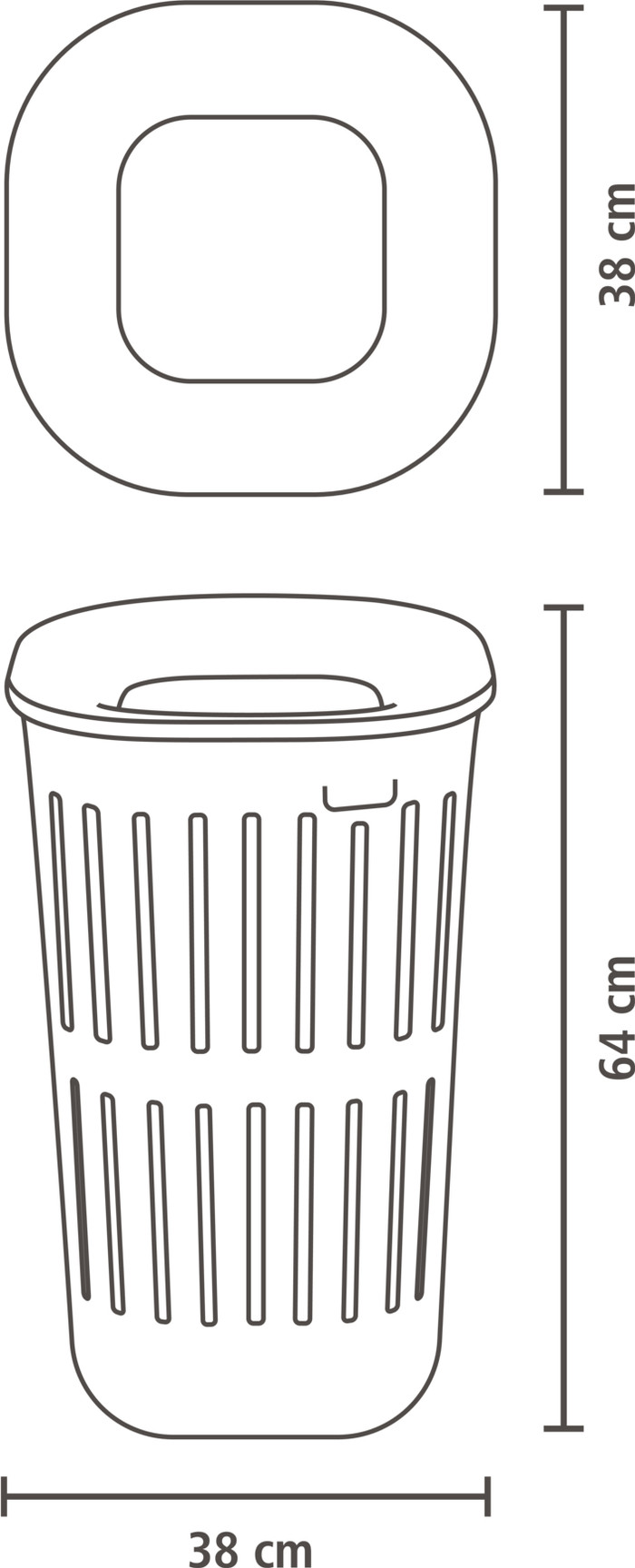 Brabantia Collect-It Wäschekorb 55 Liter - 2er-Set - Beige visueller lieferant