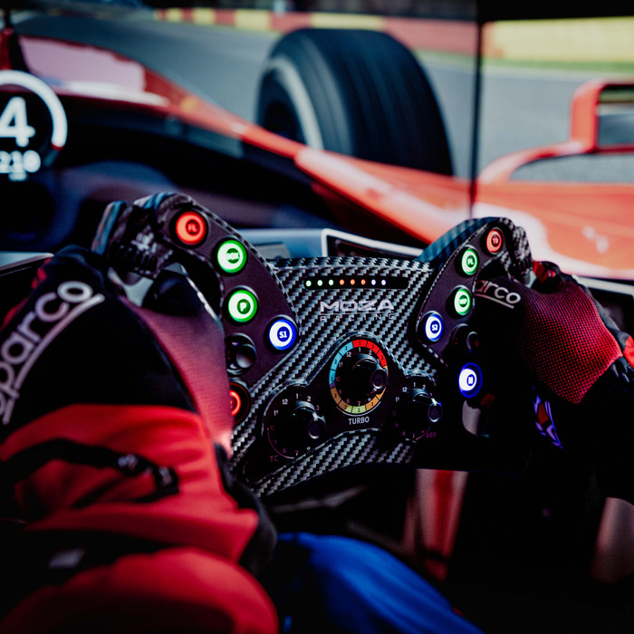 Moza KS Steering Wheel product in use