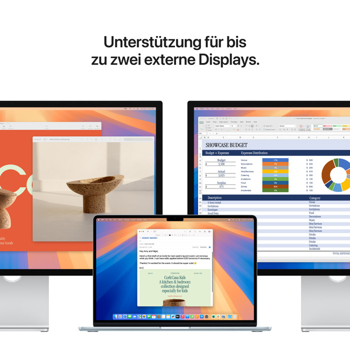 Apple MacBook Air 15" (2025) M4 (10 CPU / 10 GPU) 24GB/512GB Silber QWERTZ visueller lieferant