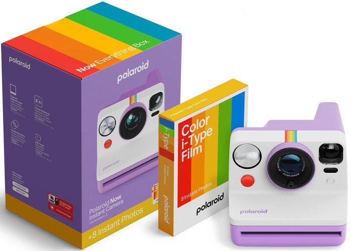 Polaroid Now 3 Purple + Color Film (8 units) Main Image