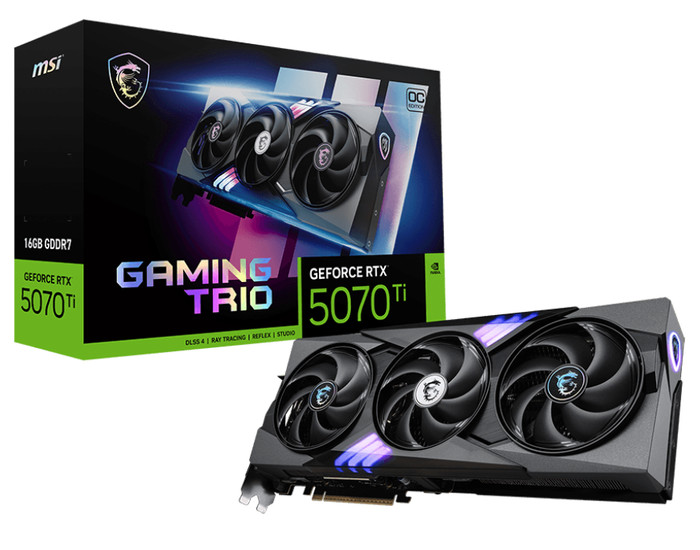 MSI GeForce RTX 5070 Ti GAMING TRIO OC PLUS 16GB packaging