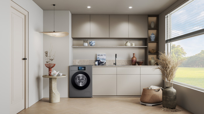 Samsung WF90F09C4S QuickDrive AI Home produkt in gebrauch