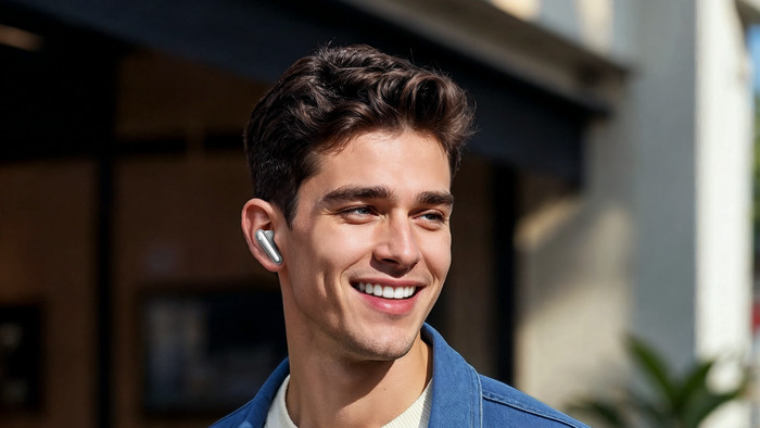 soundcore Liberty 4 Pro White product in use