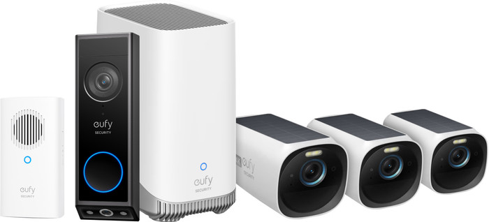 eufyCam 3 3er-Pack + Video Doorbell E340 + Chime Main Image