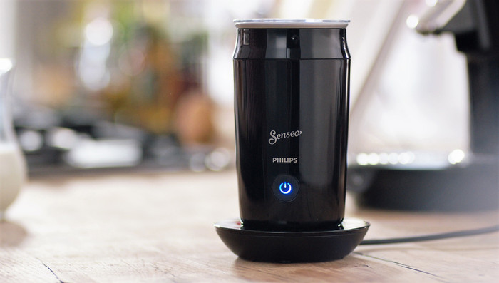 Philips Senseo Milk Twister Milchaufschäumer produkt in gebrauch