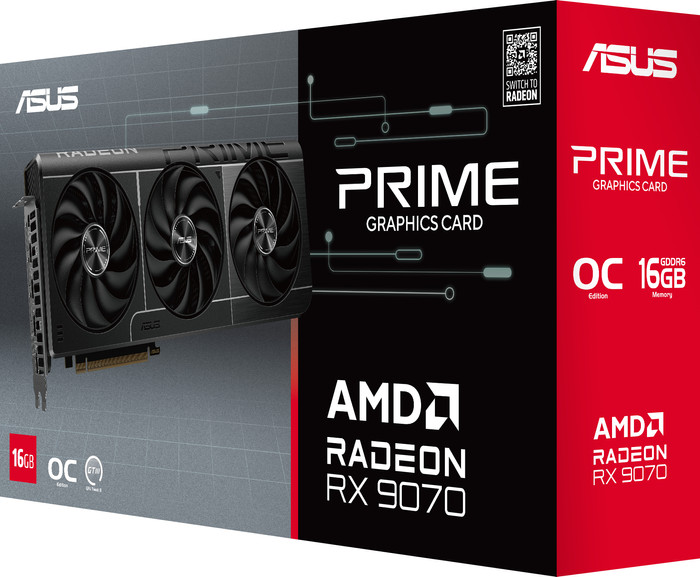 ASUS PRIME Radeon RX 9070 OC 16GB verpackung
