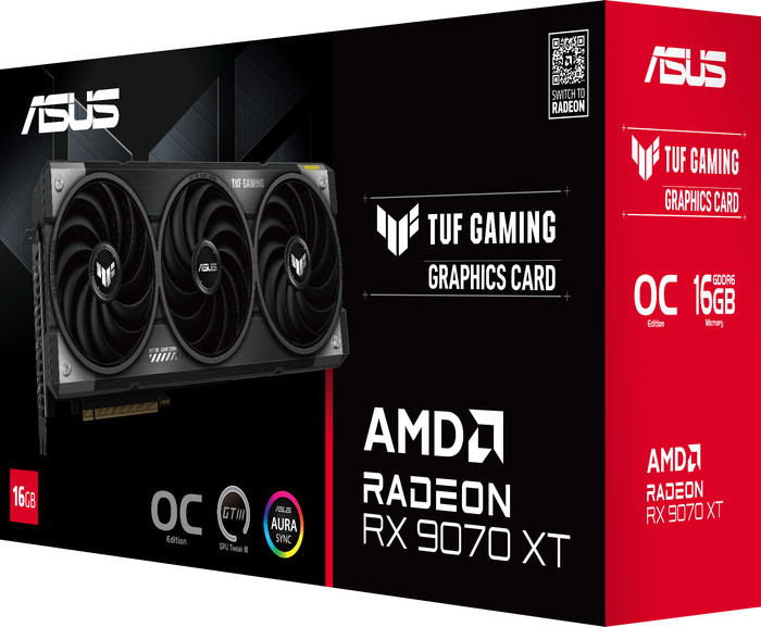 ASUS TUF Gaming Radeon RX 9070 XT OC 16GB verpackung