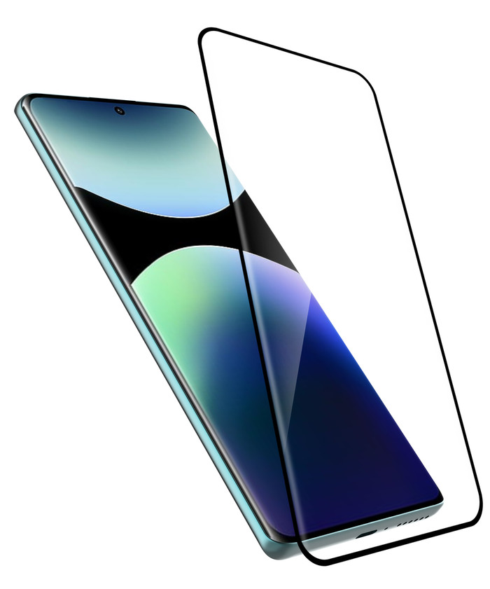 Just In Case Full Cover Xiaomi Redmi Note 14 Pro+ 4G/5G Screen Protector Black front