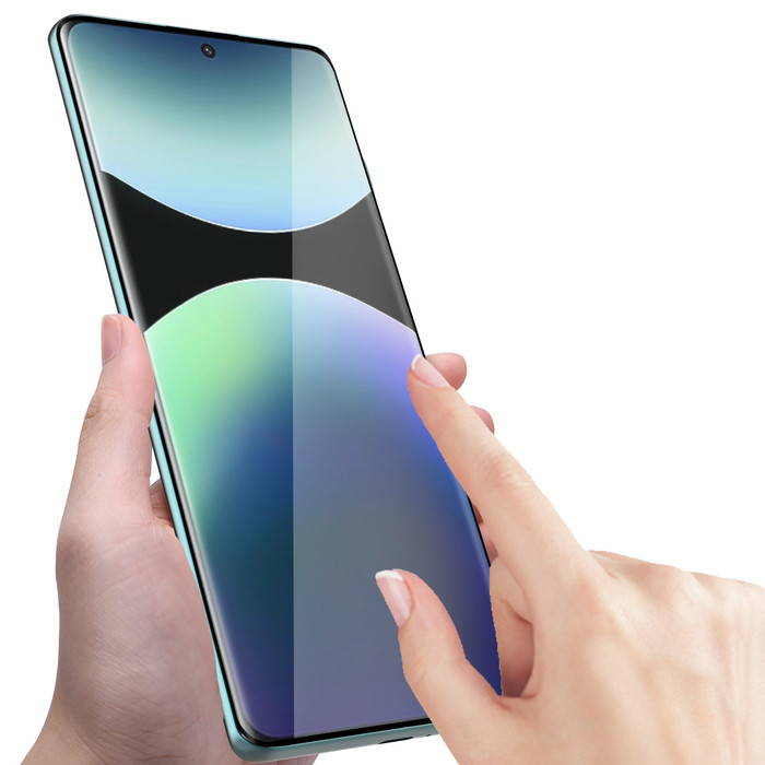 Just In Case Full Cover Xiaomi Redmi Note 14 Pro+ 4G/5G Screen Protector Black front