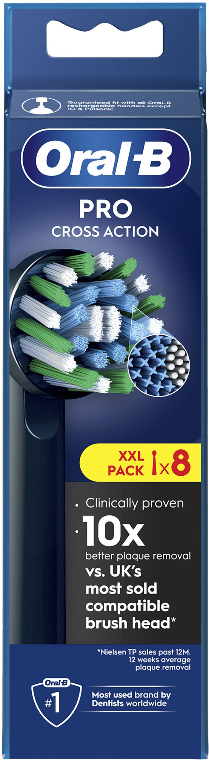 Oral-B Pro Cross Action Black (8 units) packaging